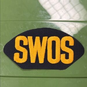 SWOS navy and Gold Embroidered Patch